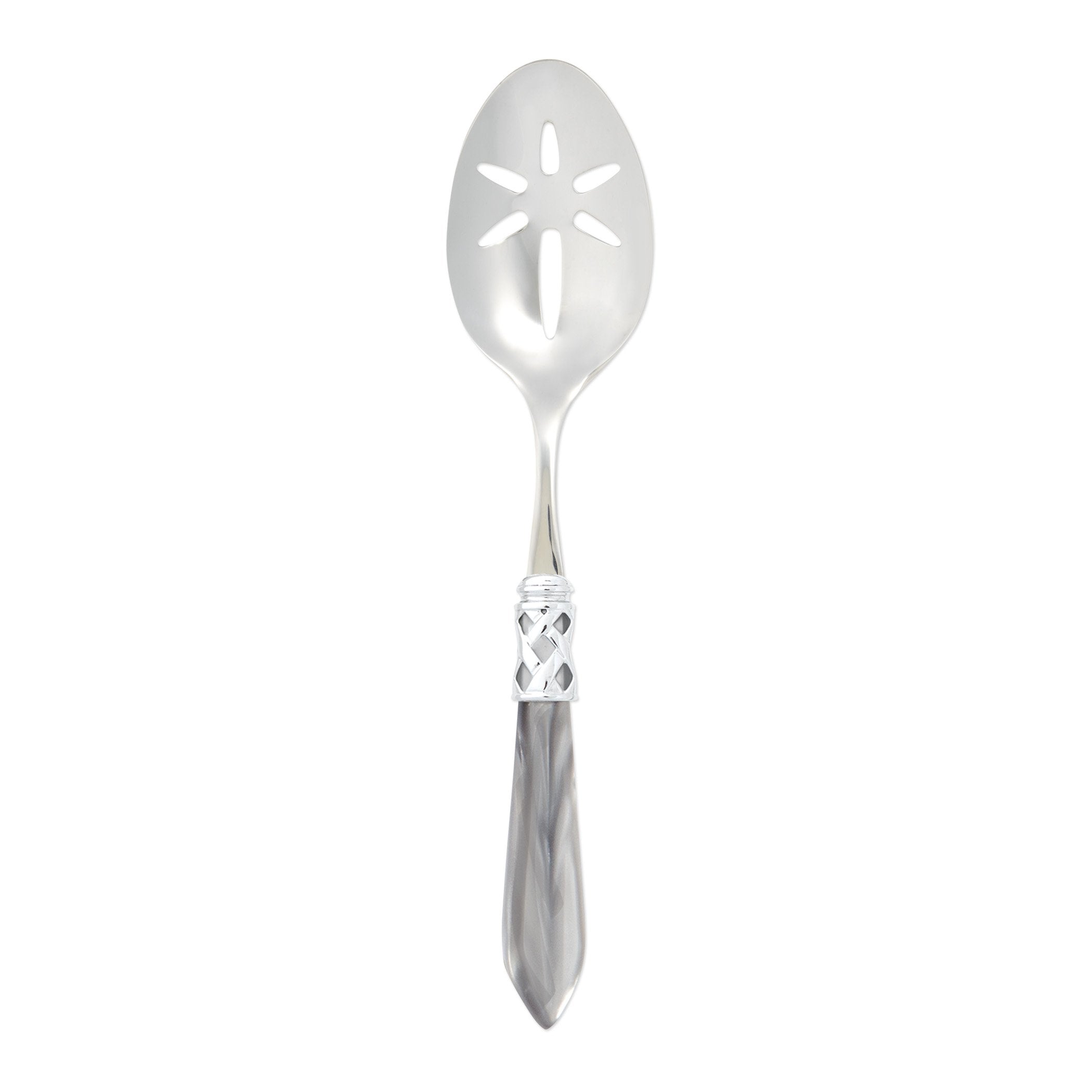 Aladdin Brilliant Light Gray Slotted Serving Spoon
