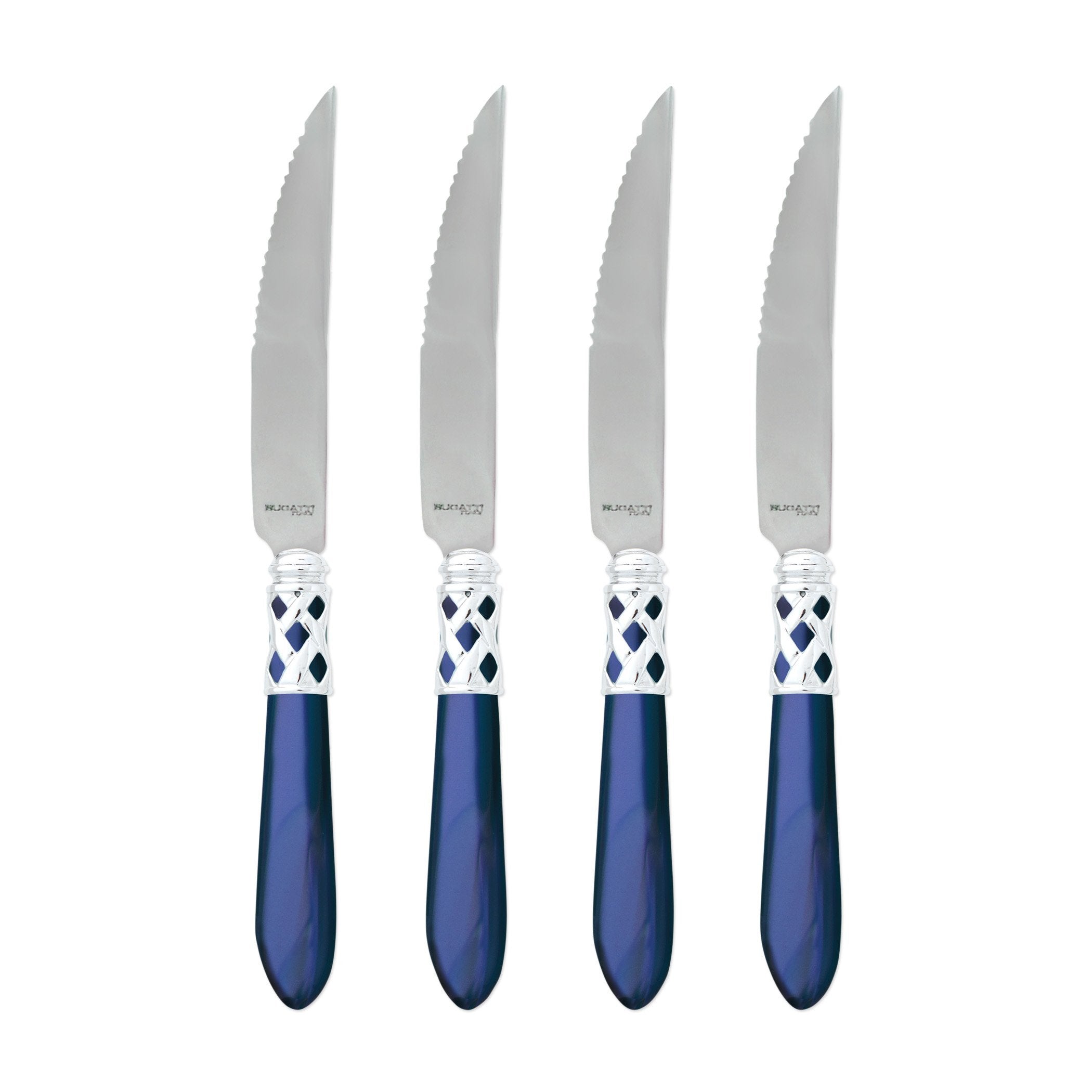 Aladdin Brilliant Blue Steak Knives - Set of 4