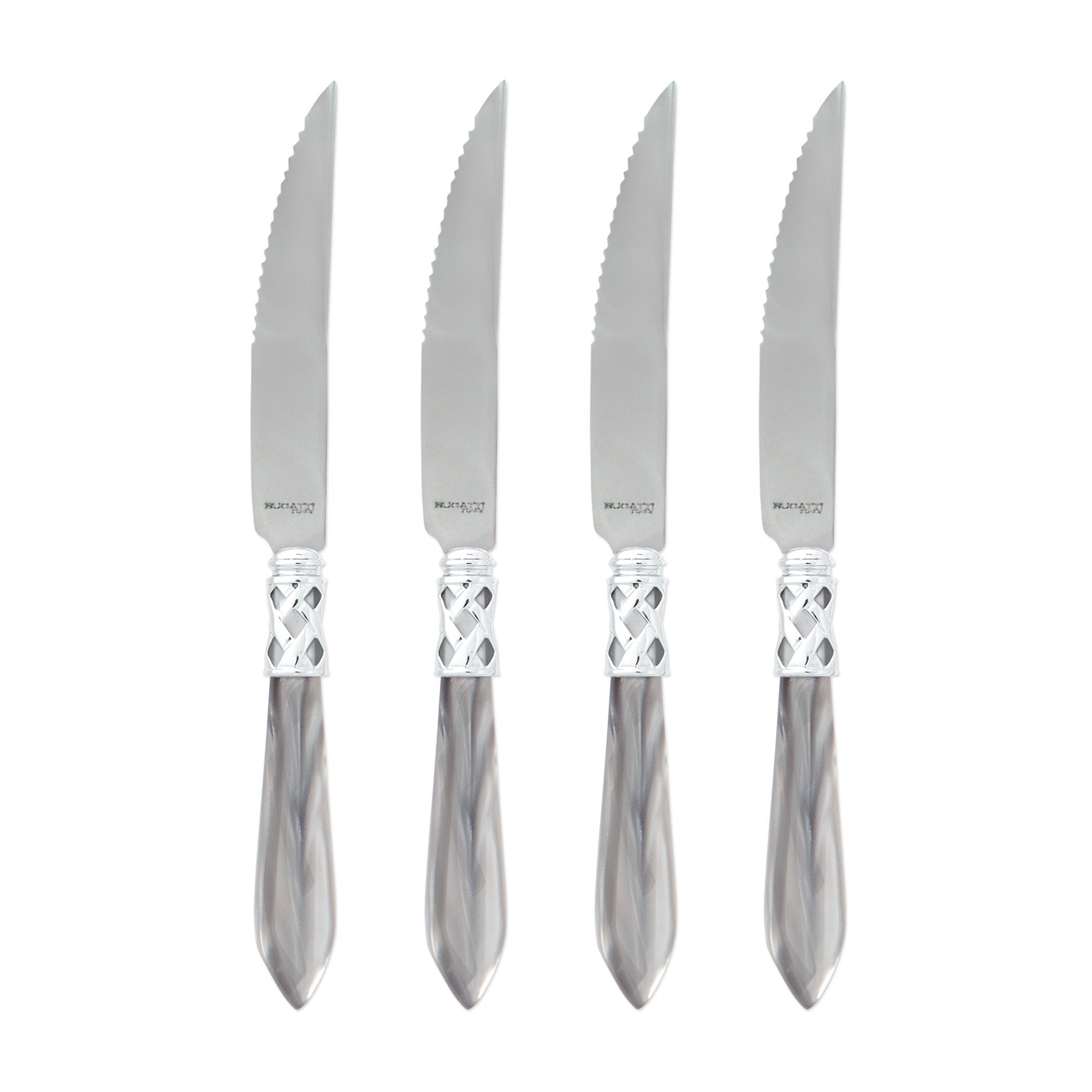Aladdin Brilliant Light Gray Steak Knives - Set of 4