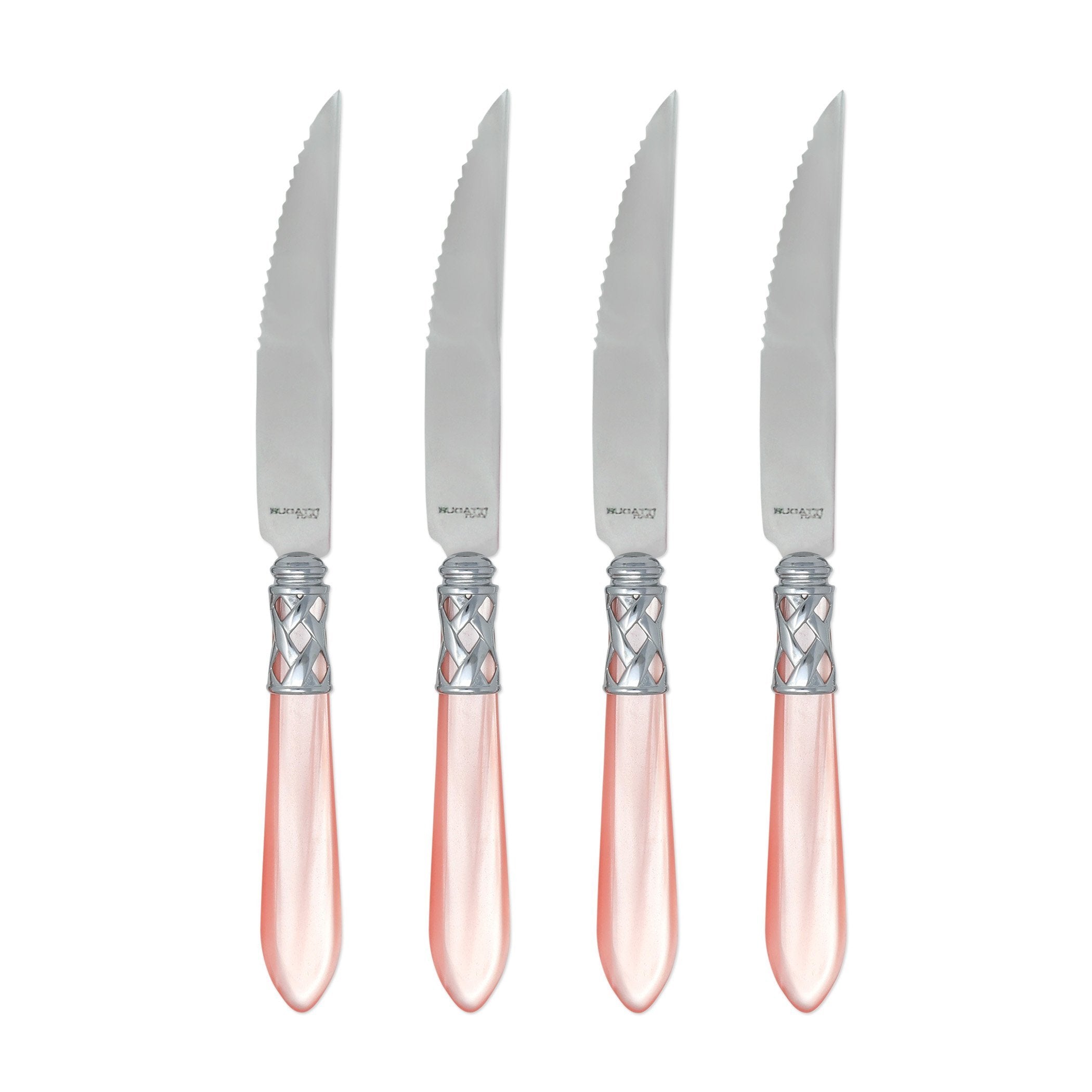 Aladdin Brilliant Light Pink Steak Knives - Set of 4