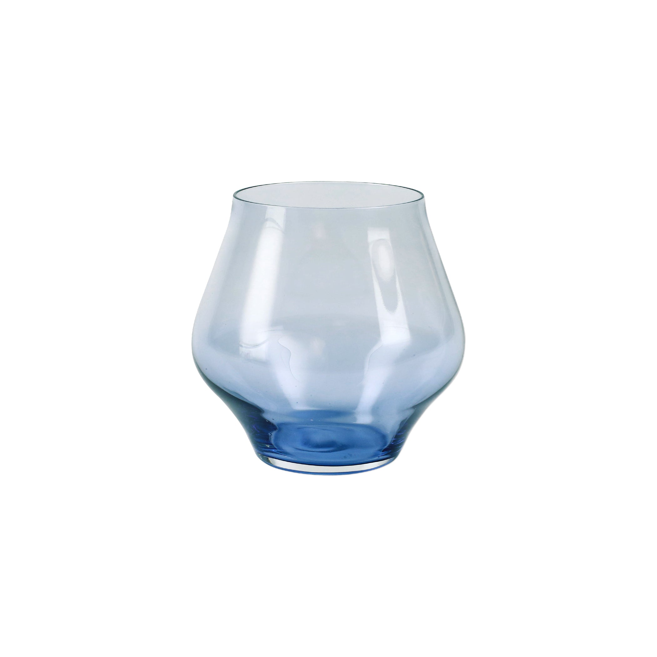 Contessa Blue Stemless Wine Glass
