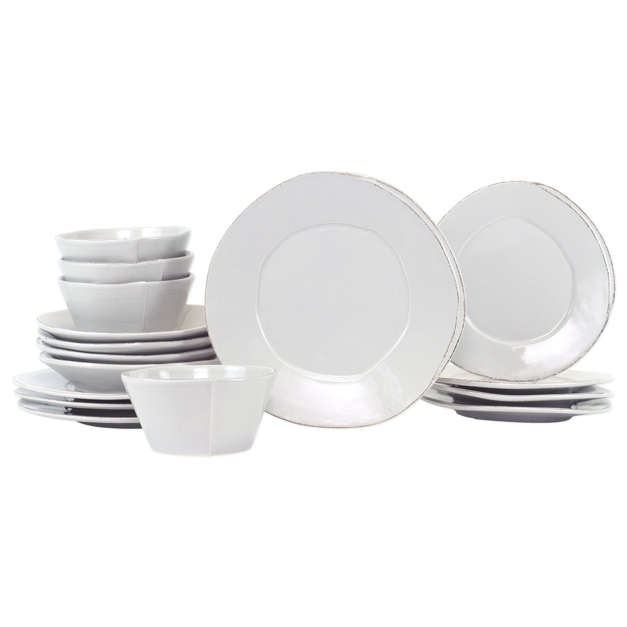 Lastra Light Gray Sixteen-Piece Place Setting