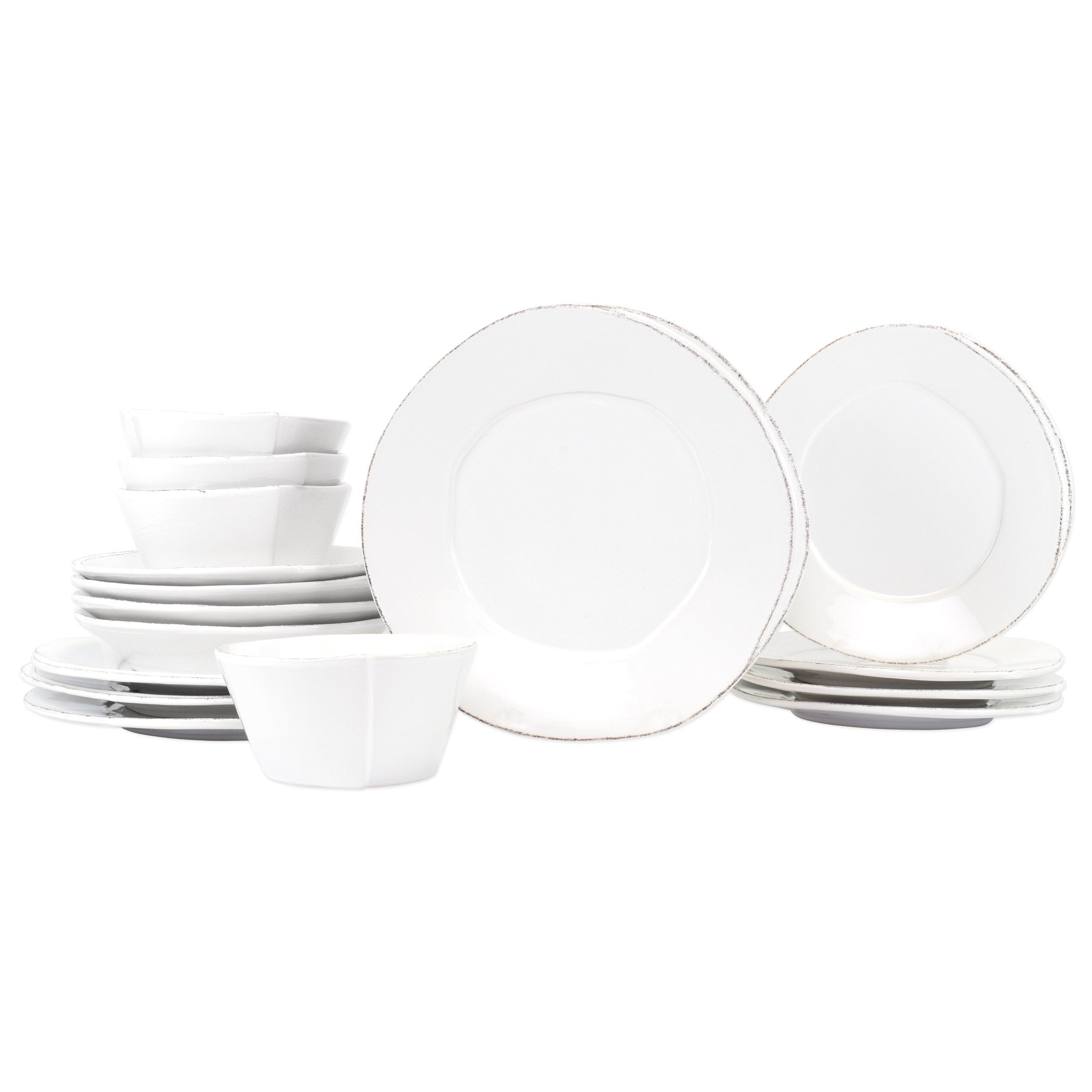 Lastra White Sixteen-Piece Place Setting