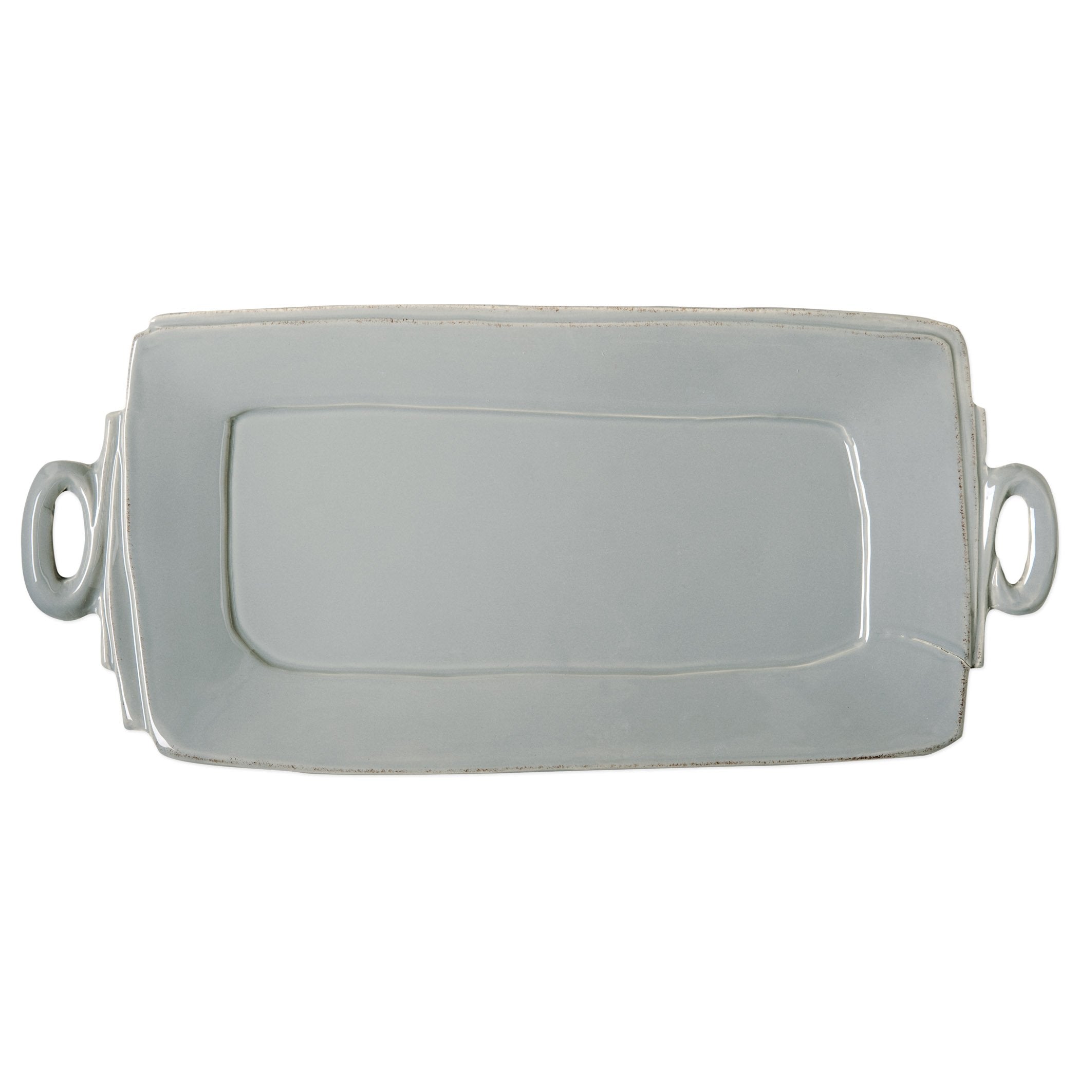 Lastra Gray Handled Rectangular Platter