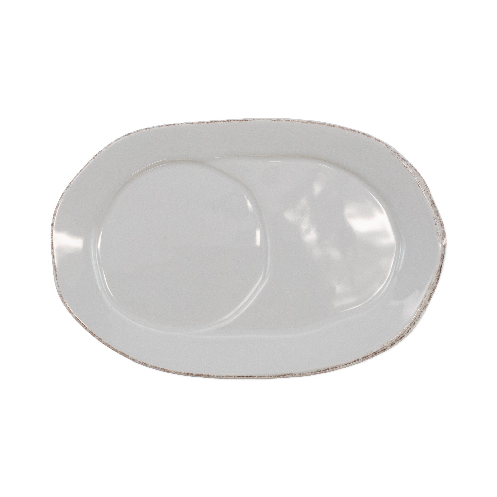 Lastra Light Gray Oval Tray