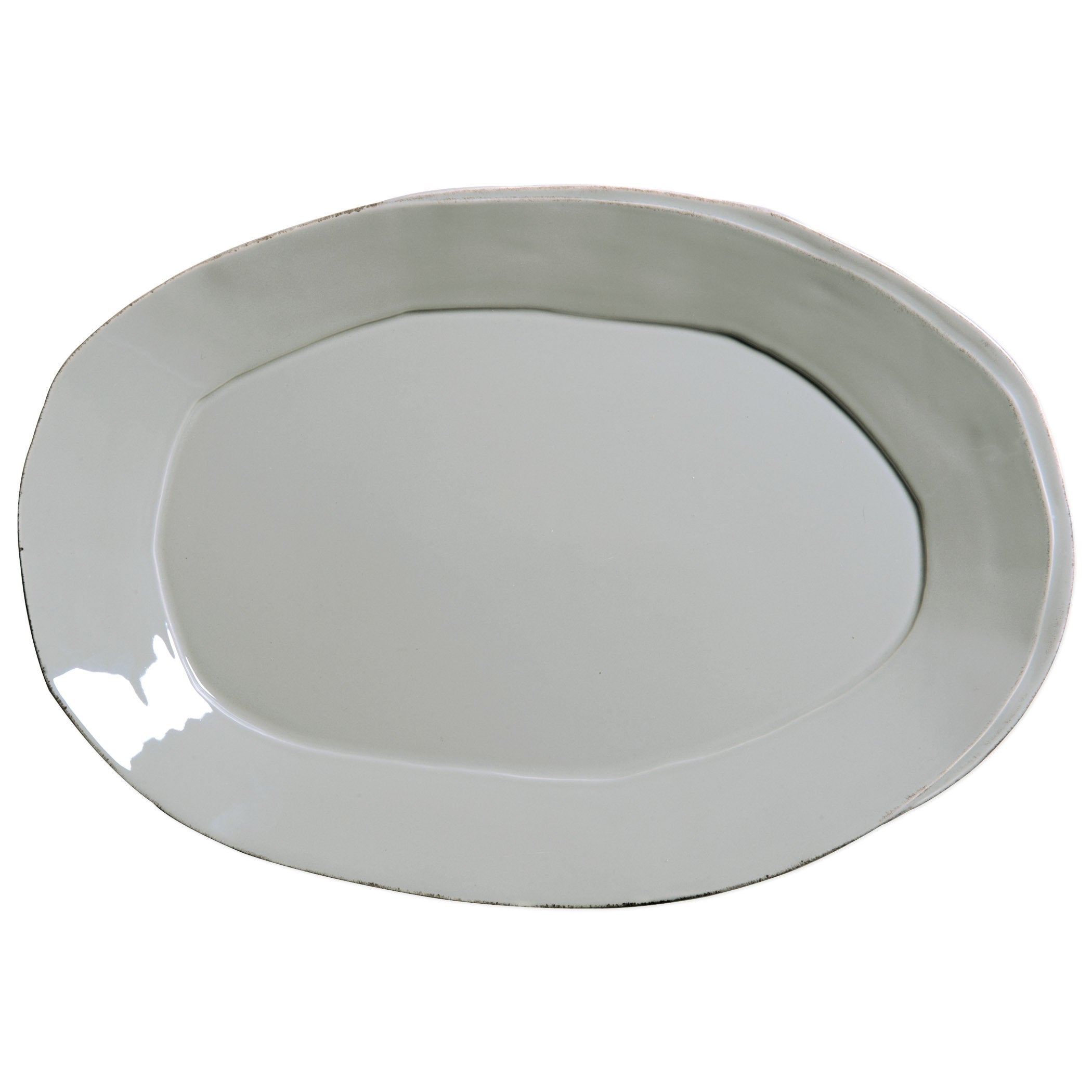 Lastra Gray Oval Platter