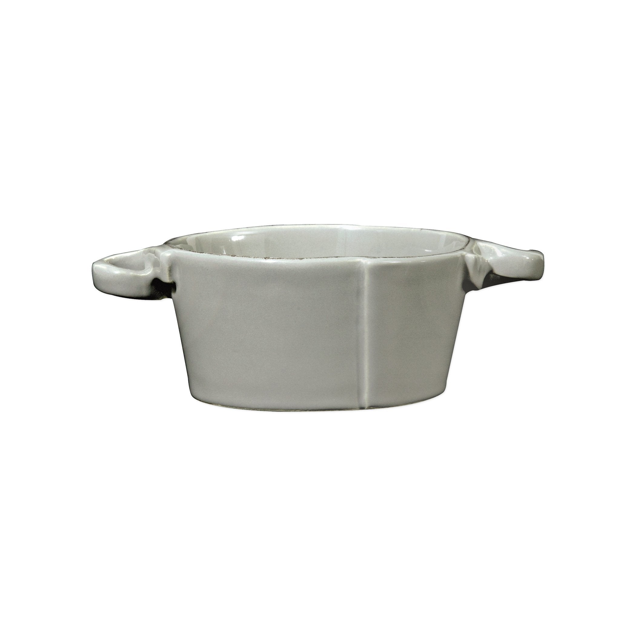 Lastra Gray Small Handled Bowl