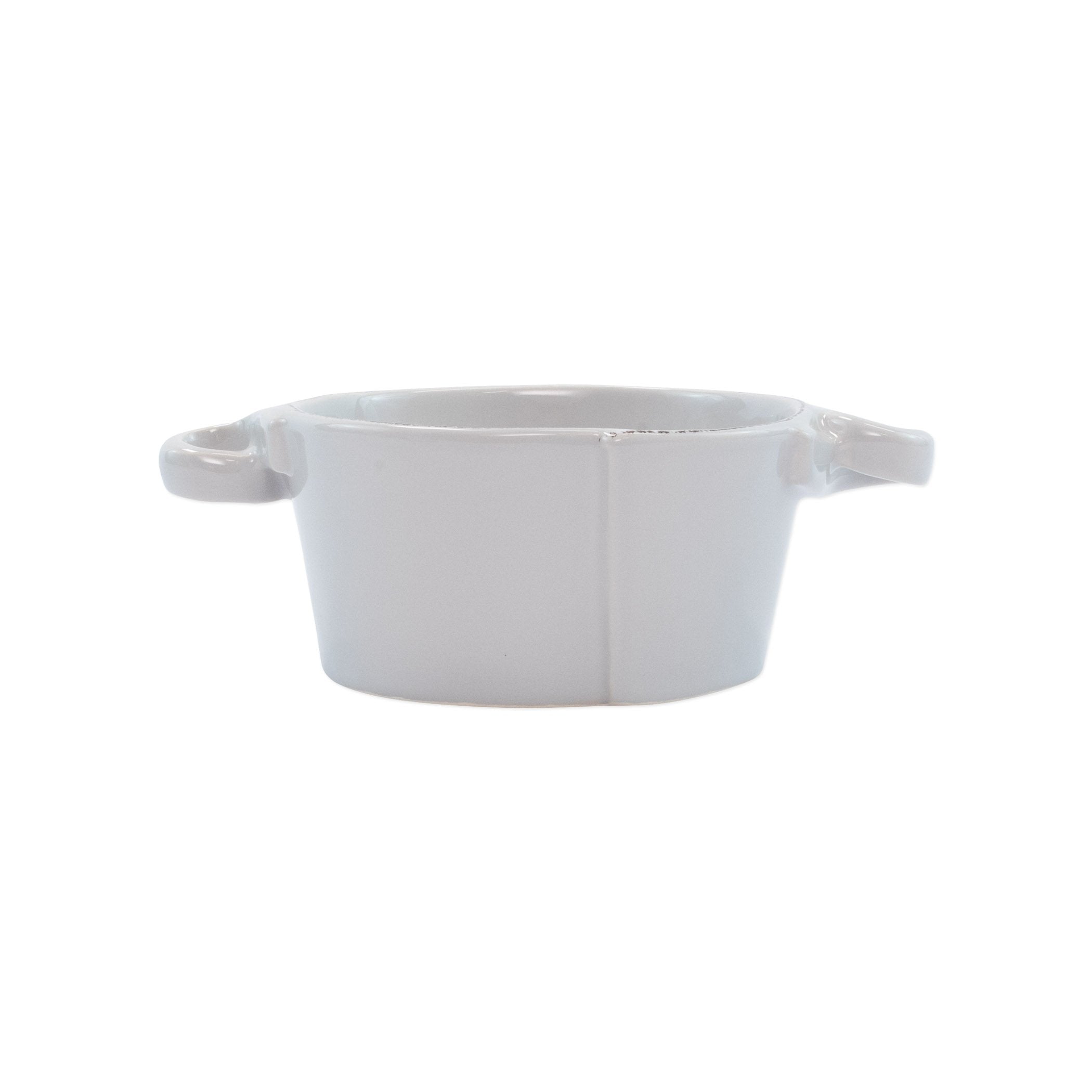 Lastra Light Gray Small Handled Bowl