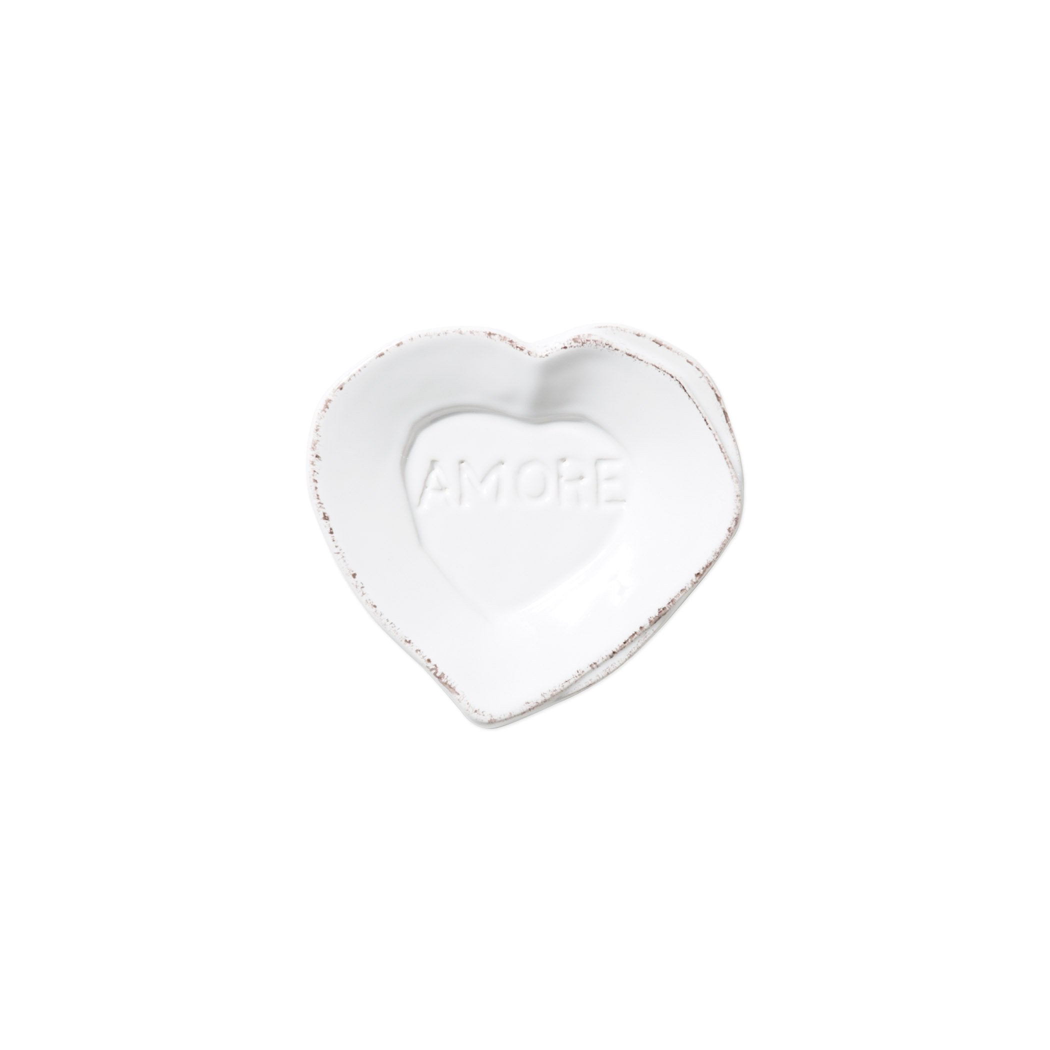 Lastra White Heart Mini Amore Plate