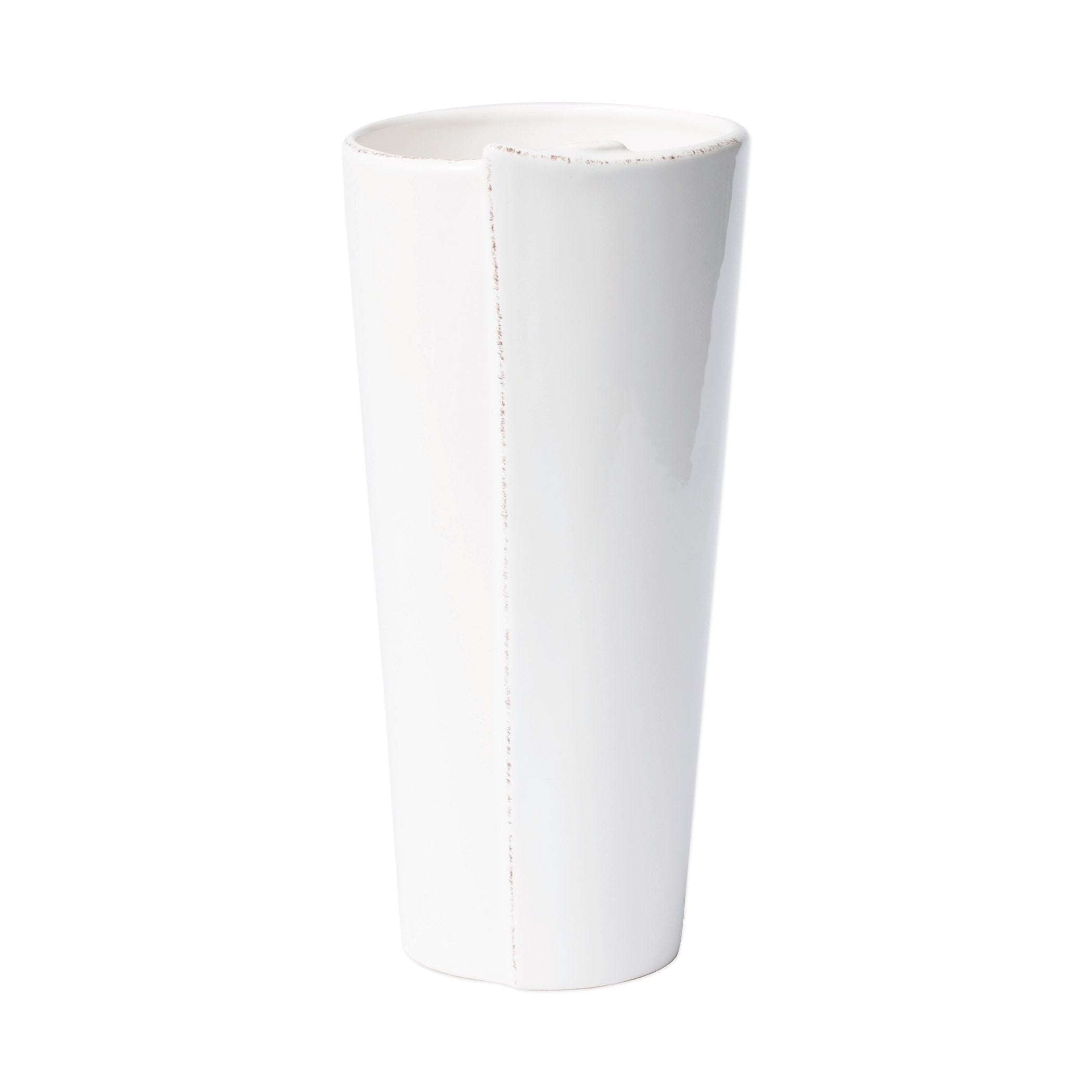 Lastra White Large Conic Vase