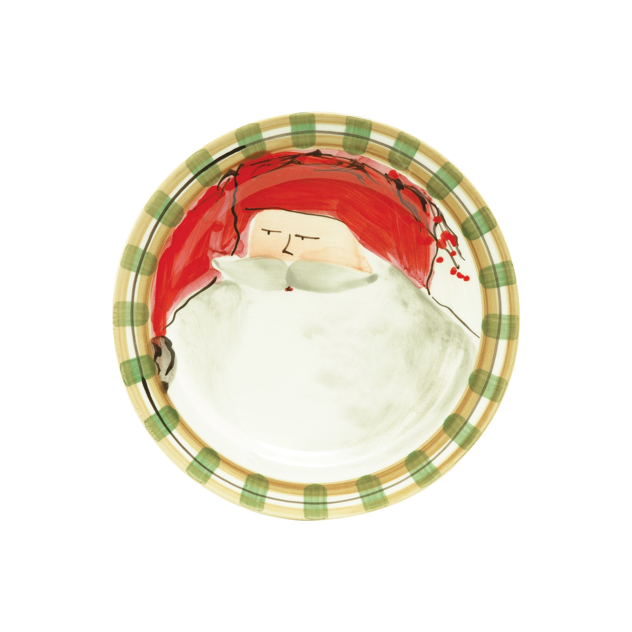 Old St. Nick Round Salad Plate - Red Hat