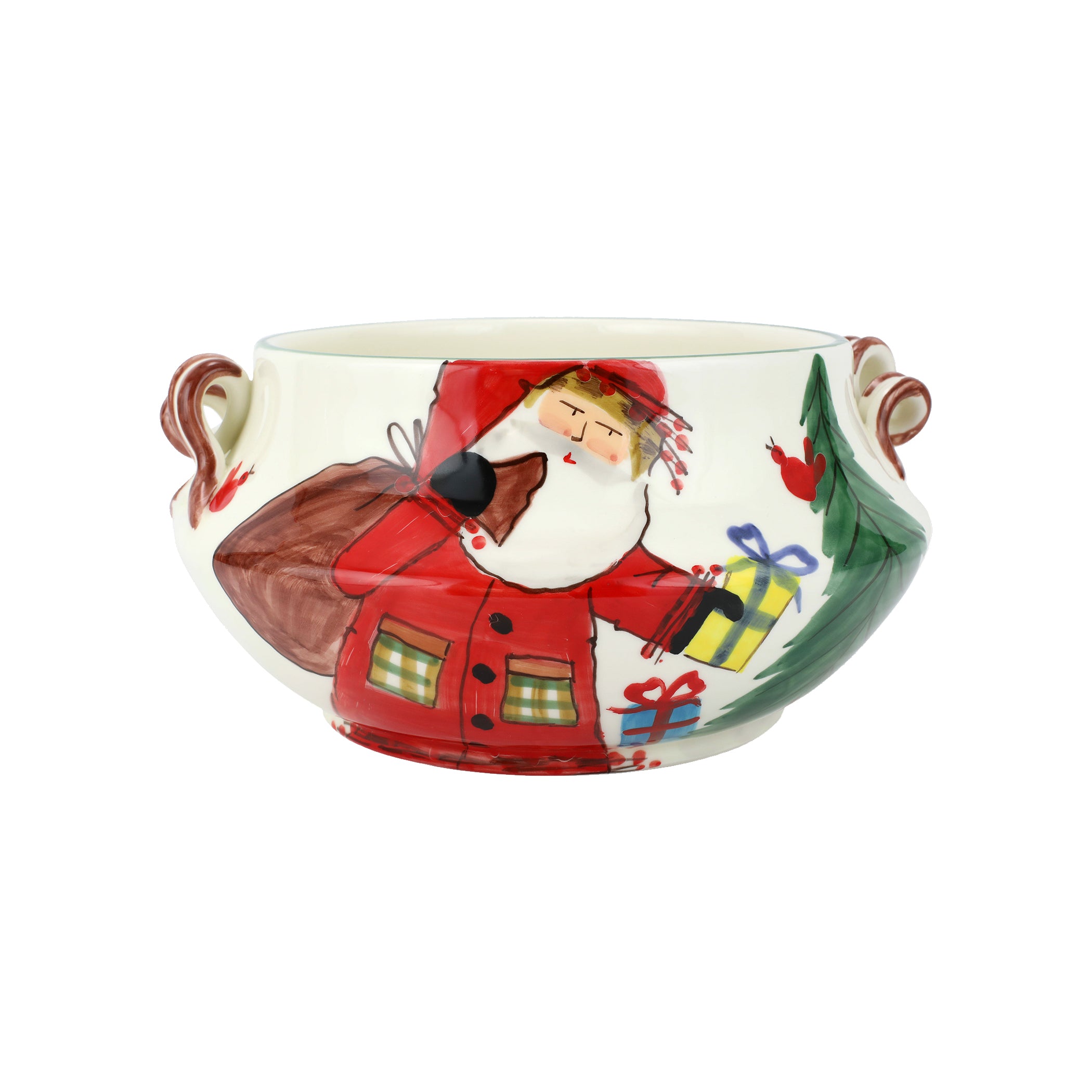 Old St. Nick Cachepot w/ Gifts