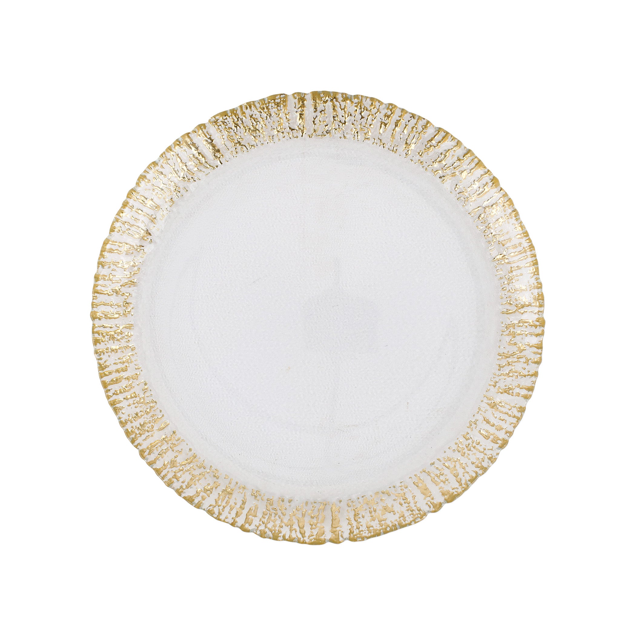 Rufolo Glass Gold Dinner Plate  