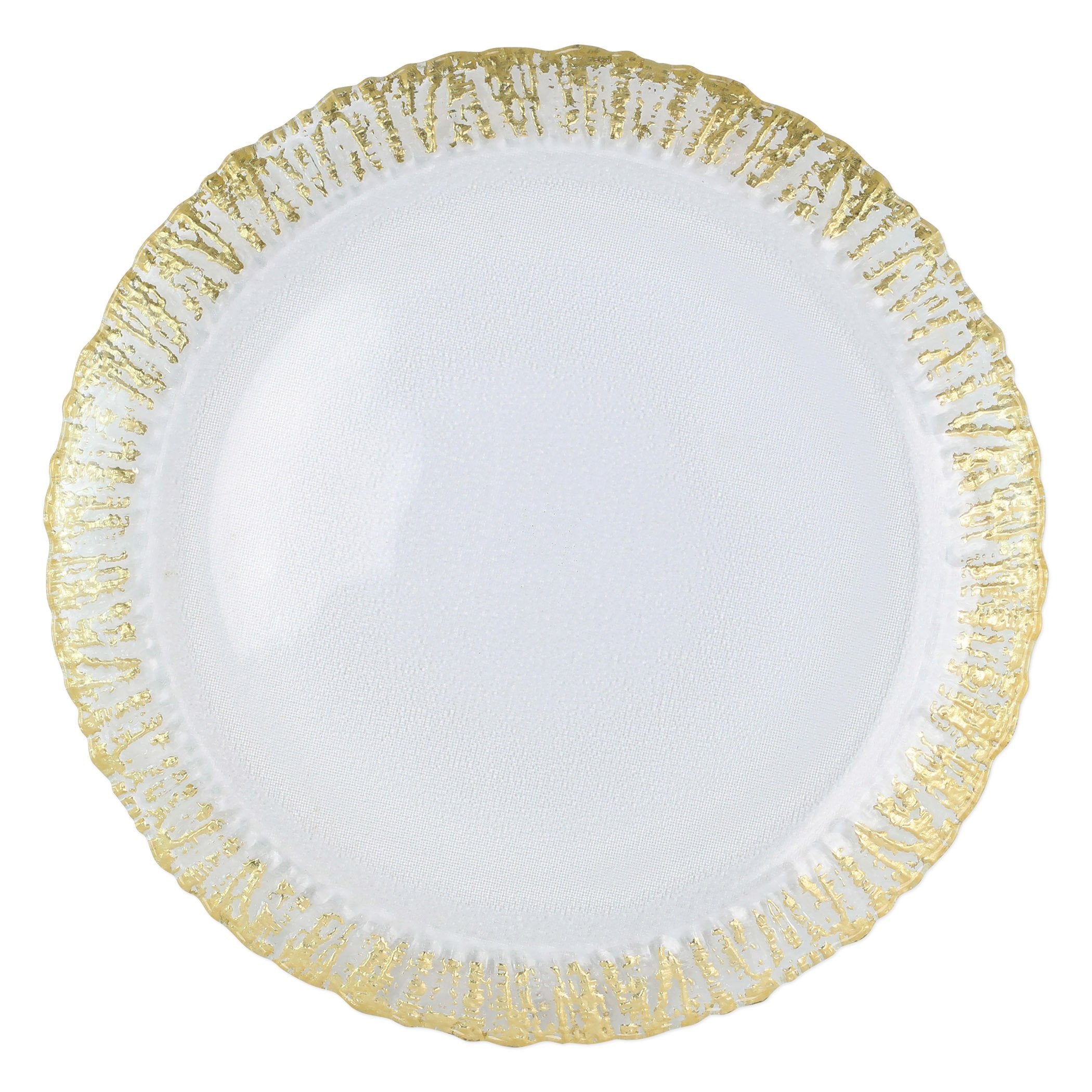 Rufolo Glass Gold Round Platter