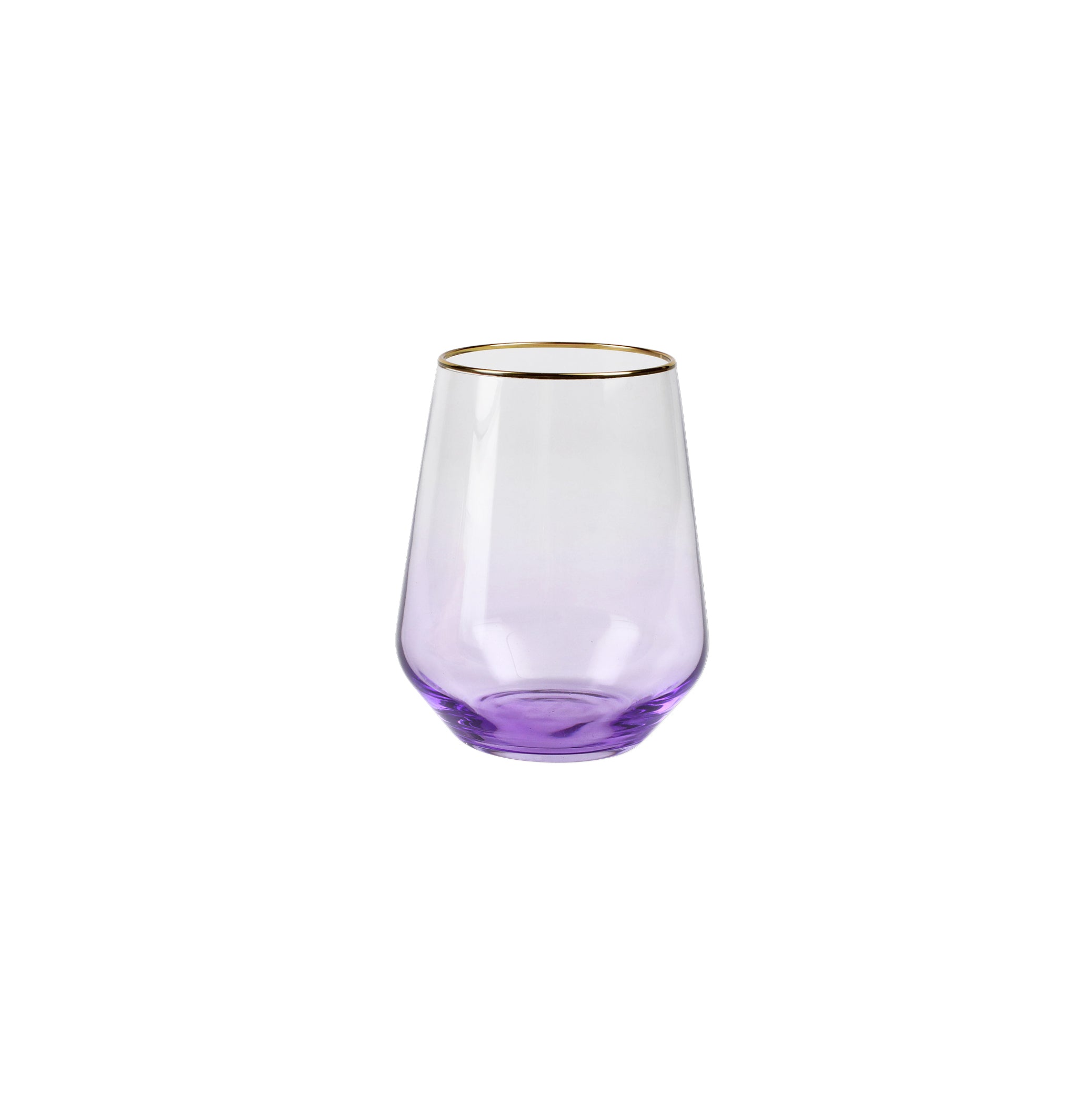 Rainbow Amethyst Stemless Wine Glass