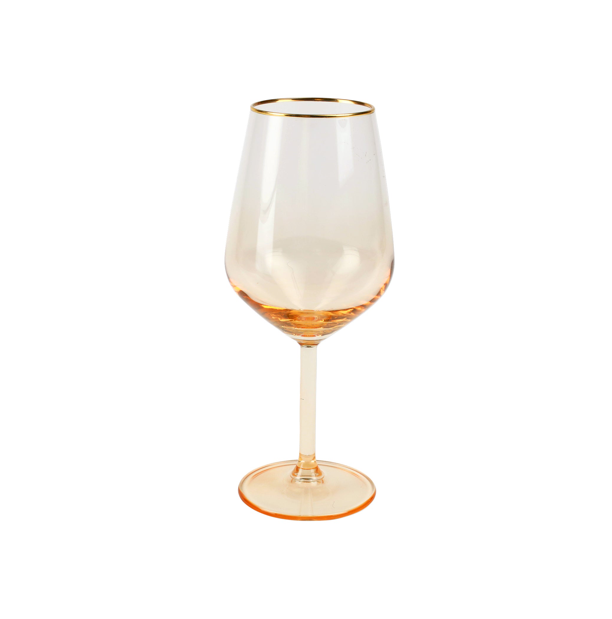 Rainbow Amber Wine Glass