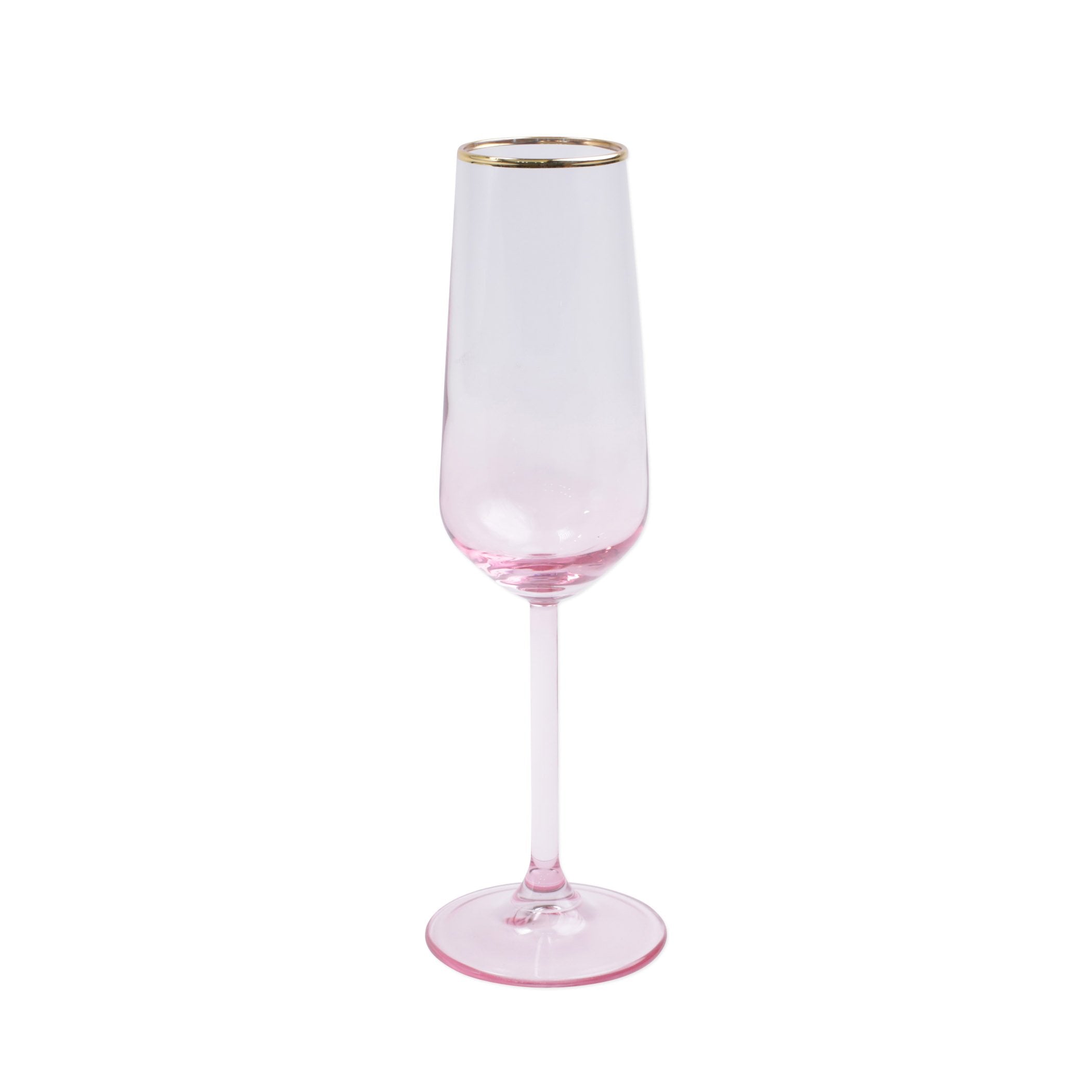 Rainbow Pink Champagne Flute