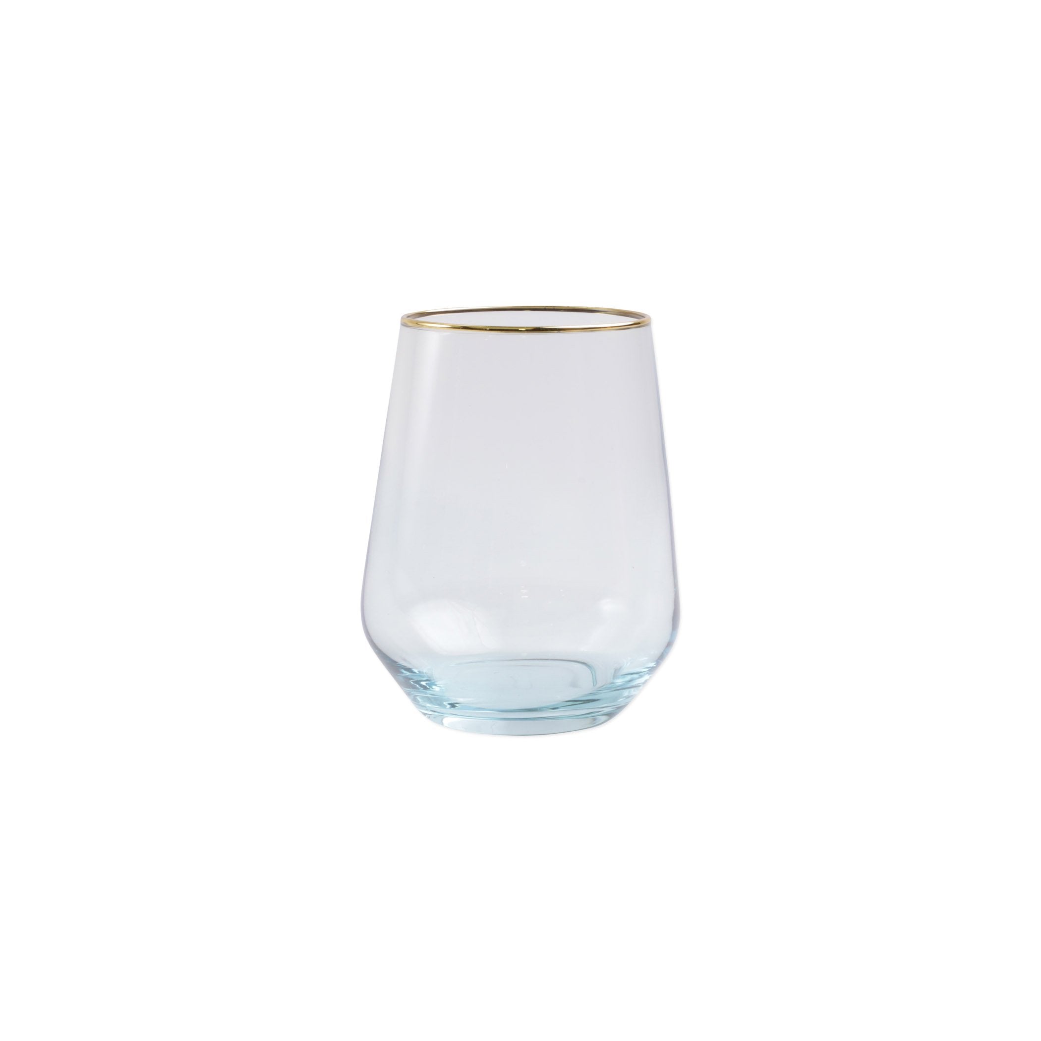 Rainbow Turquoise Stemless Wine Glass