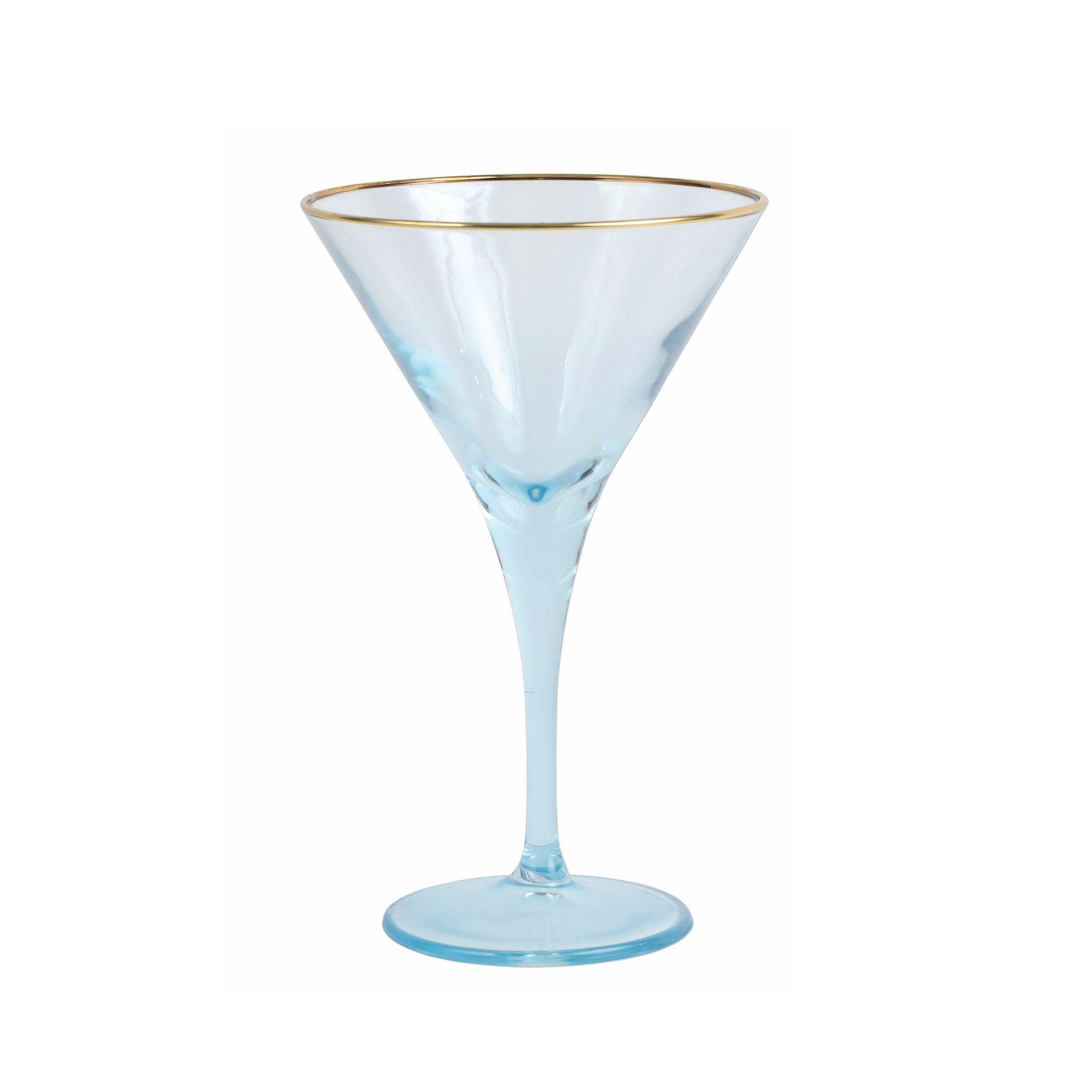 Rainbow Turquoise Martini Glass